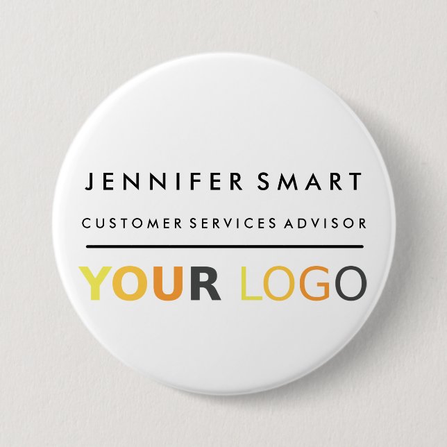 Large Employee Name Badge Custom Logo Staff (Devant)