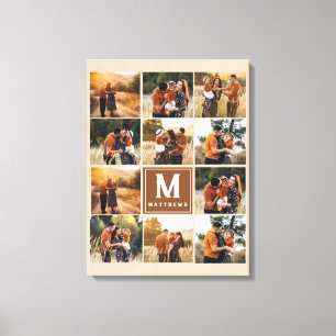 Large Family Collage Photo Canvas Print