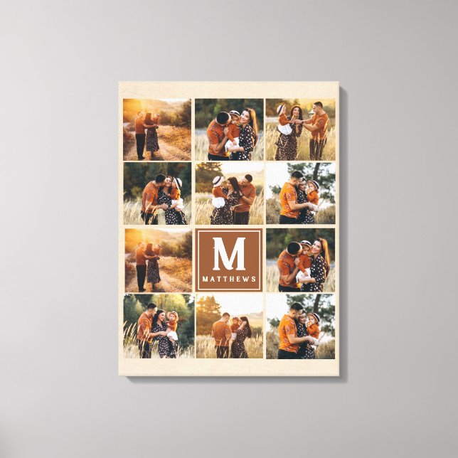 Large Family Collage Photo Canvas Print (Front)