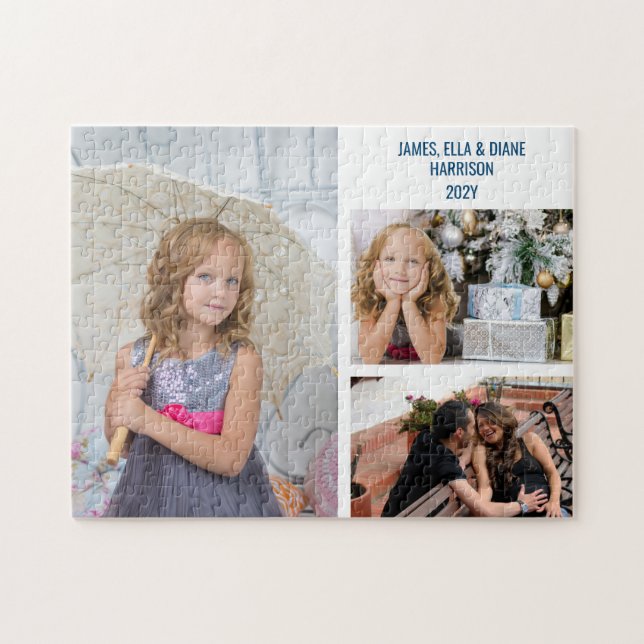 Large Family Photo Collage 11" x 14" (252 Pieces)  Jigsaw Puzzle (Horizontal)