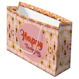 Large Fancy Thanksgiving Paper Gift Bag