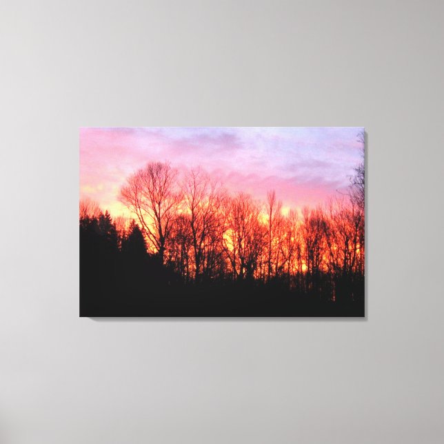 Large Firey Sunrise Wrapped Canvas (Front)