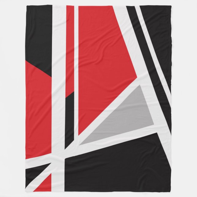 Large Fleece Blanket, modern, abstract, geometric, (Front)