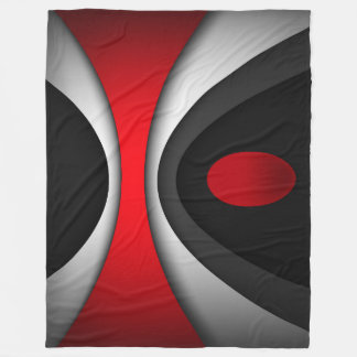 Large Fleece Blanket, modern, abstract, red, black Blanket