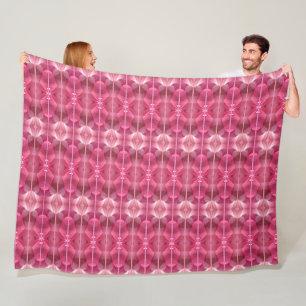 Large Fleece Blanket Pink Lotus Abstract