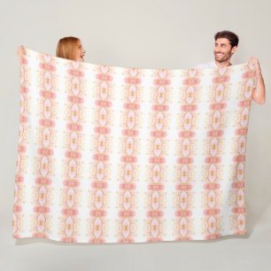 Large Fleece Coral Pink Pattern Blanket