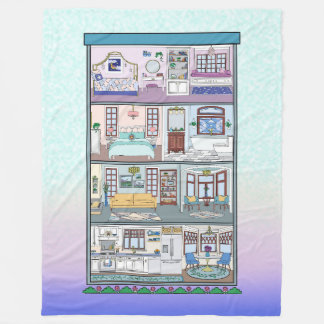 Large Fleece Dollhouse Blanket