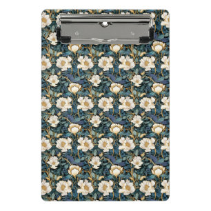 Large Flowers William Morris Inspired  Mini Clipboard