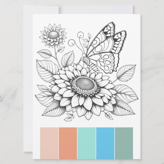 Large Format Colouring Cards Art Therapy (Front)