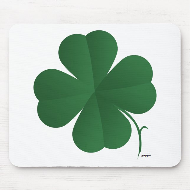 Large Four Leaf Clover Mouse Pad (Front)