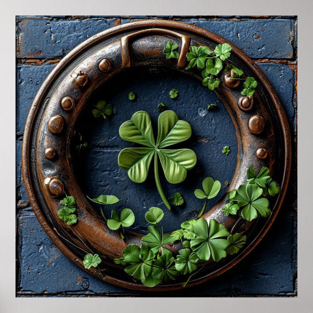 Large four-leaf clover poster (Front)