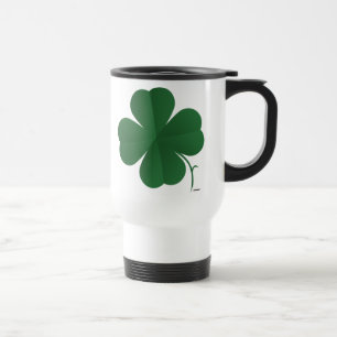 Large Four Leaf Clover Travel Mug
