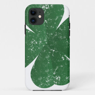 Large Four Leaf Clover - vintage style iPhone 11 Case