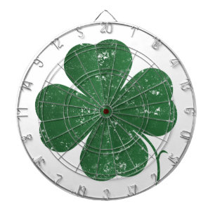 Large Four Leaf Clover - vintage style Dartboard