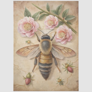 Large French Cottage Core Ephemera Decoupage Tissue Paper