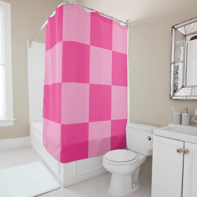 Large Fuchsia Pink Checkers (In Situ)