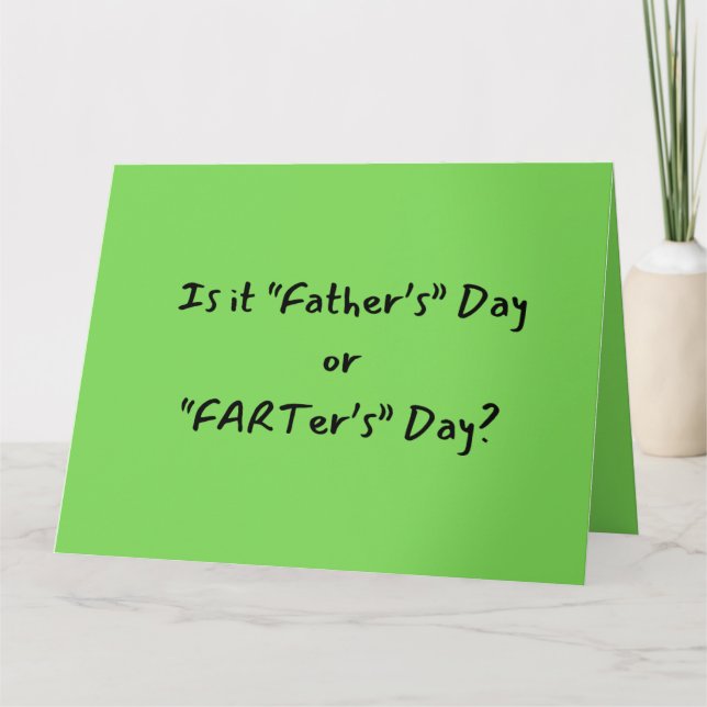 Large Funny Father's Day Card (Front)