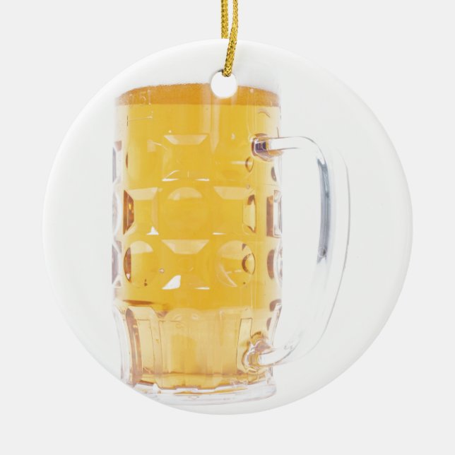 Large German Bierkrug Beer Mug Tankard Glass Pint Ceramic Ornament (Front)
