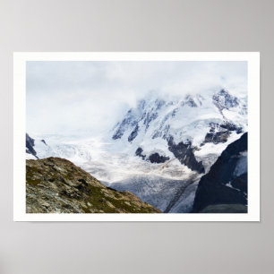 Large glacier in the Swiss alps Poster