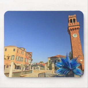 Large Glass Statue and Bell Tower, Italy Mouse Pad