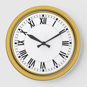 Large golden wall clock