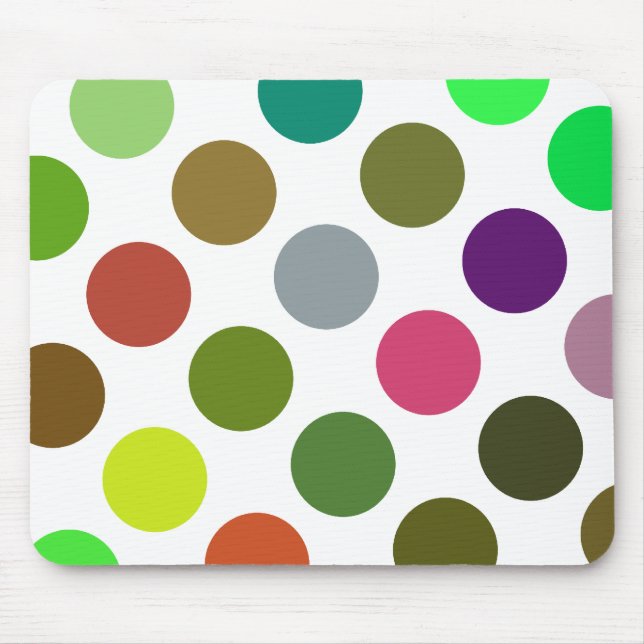 Large Green And Brown Dots Mouse Pad (Front)