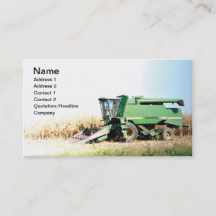 large green farming equipment business card