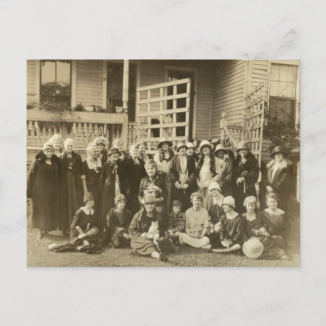 Large Group of 1920s Women Photo Postcard (Front)