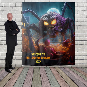 Large Halloween Scary Spider Hanging Backdrop Tapestry