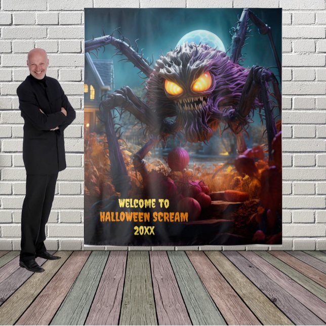 Large Halloween Scary Spider Hanging Backdrop Tapestry (Creator Uploaded)