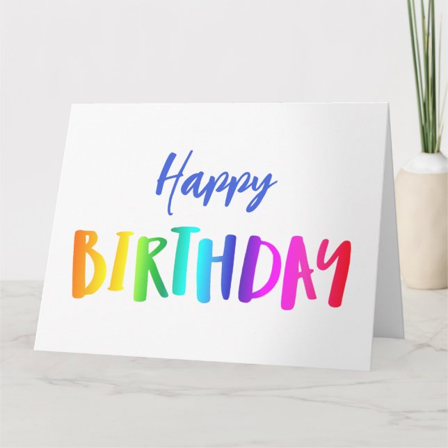 Large Happy Birthday From All of Us Birthday Card (Front)