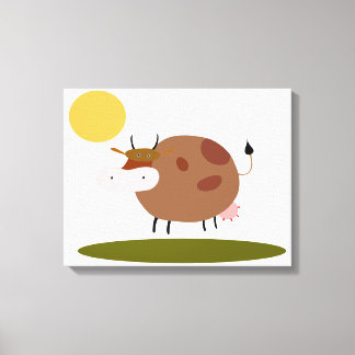 Large high quality canvas with premium cow picture