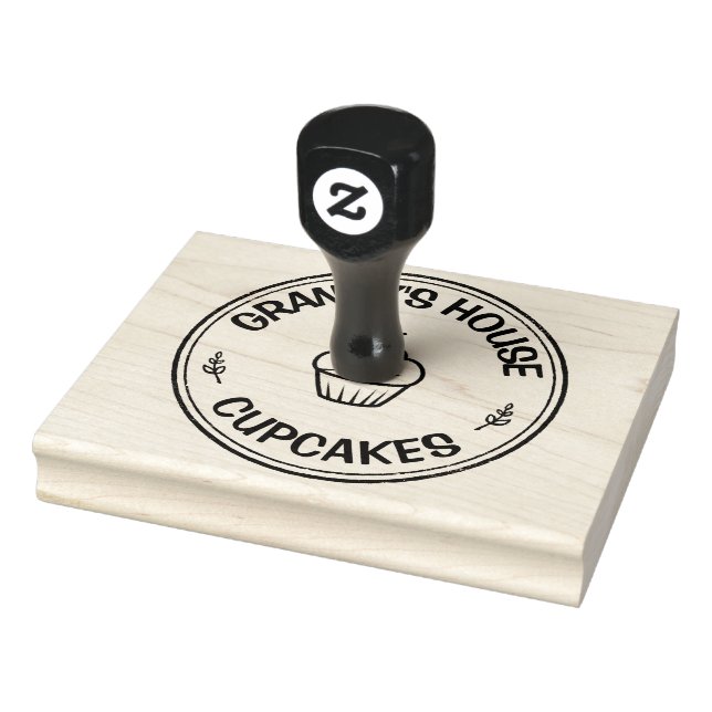 Large Homemade Food Bakery Personalized Logo Rubber Stamp (Stamp)