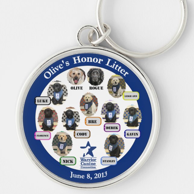 Large Honour Litter Family Keychain (Front)