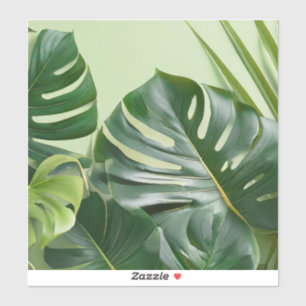 Large houseplant leaves with text space