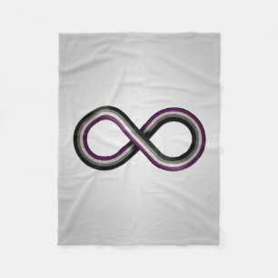 Large Infinity Vector Symbol Striped with Asexual Fleece Blanket