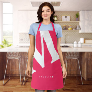 Large Initial   Modern Typography   Pink Apron