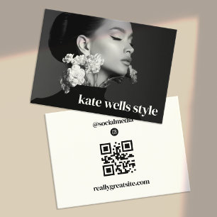 Large Instagram Photo QR Code Business Card