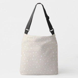 Large Ivory Polka Cross-Body Tote Bag
