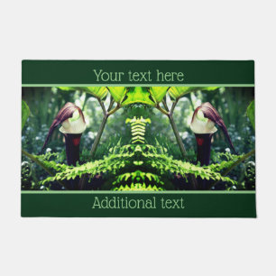 Large Jack In The Pulpit Flower Personalized Doormat