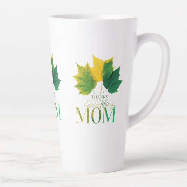 Large Latte Mug, 17 oz - "Thanks for Everything,  Mug (Right)
