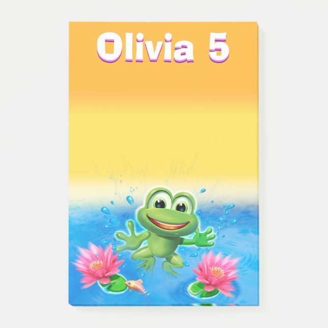 Large Leaping Frog Custom Note block girl's (Front)