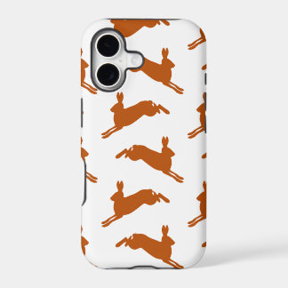 Large Leaping Hares Fawn Brown