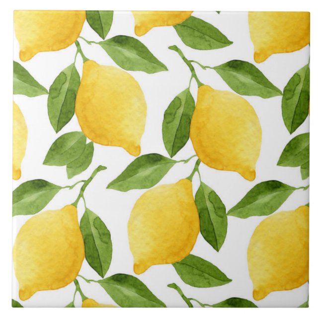 Large lemons Ceramic Tile/coaster Ceramic Tile (Front)