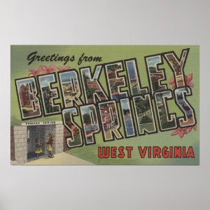 Large Letter Scenes - Berkeley Springs, WV Poster