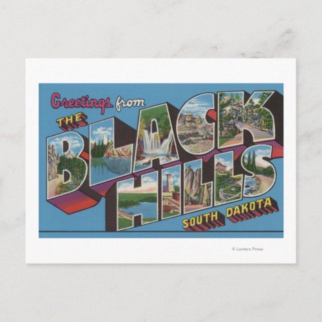 Large Letter Scenes - Black Hills, SD Postcard (Front)