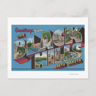 Large Letter Scenes - Black Hills, SD Postcard