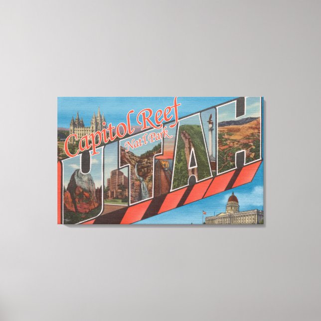 Large Letter Scenes - Capitol Reef Nat'l Park, U Canvas Print (Front)