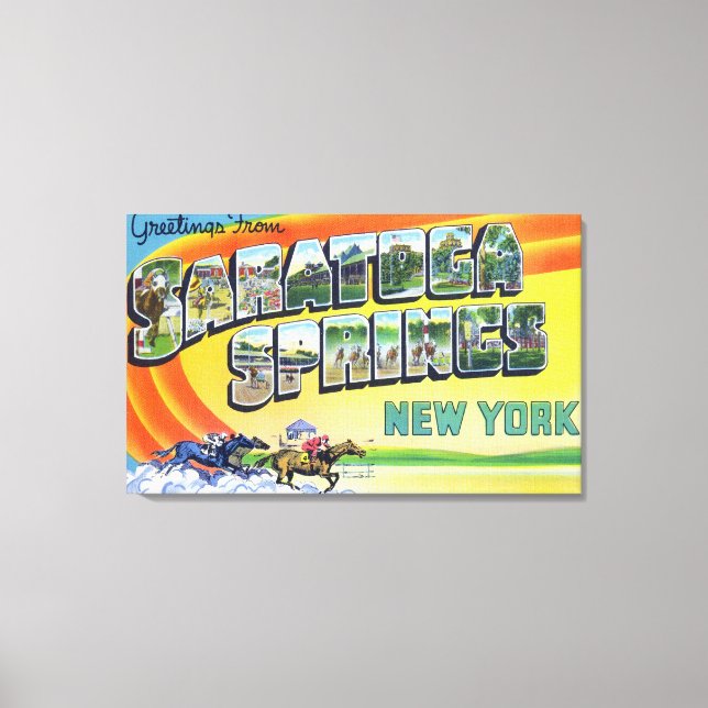 Large Letter Scenes - Greetings From 2 Canvas Print (Front)