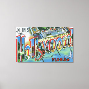 Large Letter Scenes, Greetings From 5 Canvas Print